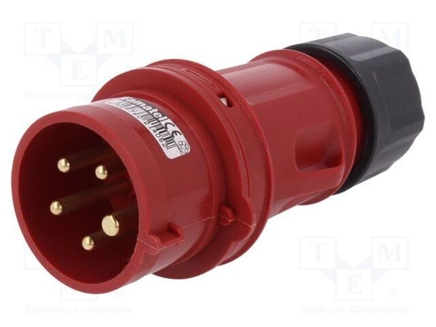 5x16A Taşınabilir Düz Fiş 400V IP54